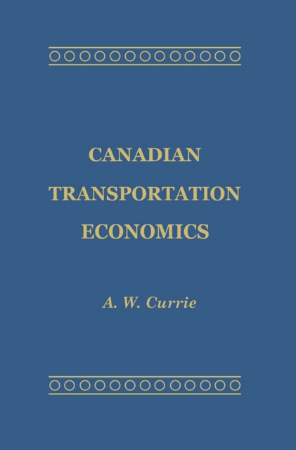 Canadian Transportation Economics, PDF eBook