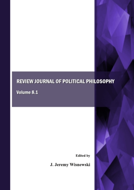 None Review Journal of Political Philosophy, Volume 8.1, PDF eBook