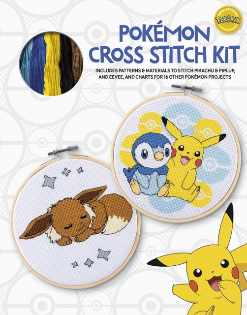 PokeMon Cross Stitch Kit : Includes Patterns and Materials to Stitch Pikachu & Piplup, & Evee, and Charts for 16 Other PokeMon Projects, Paperback / softback Book