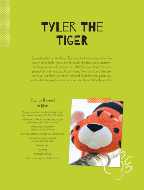 Tyler the Tiger Soft Toy Pattern, PDF eBook
