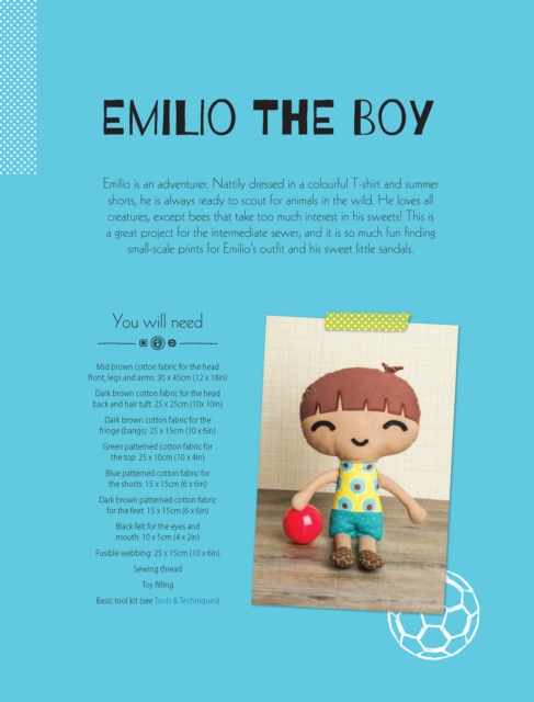 Emilio the Boy Soft Toy Pattern, PDF eBook