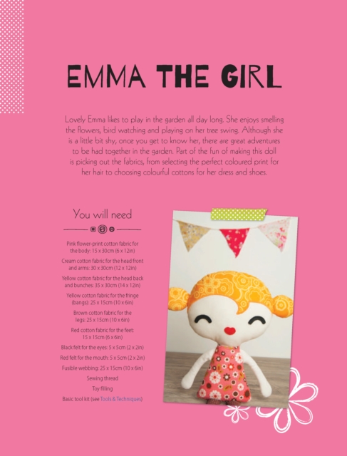 Emma the Girl Soft Toy Pattern, PDF eBook