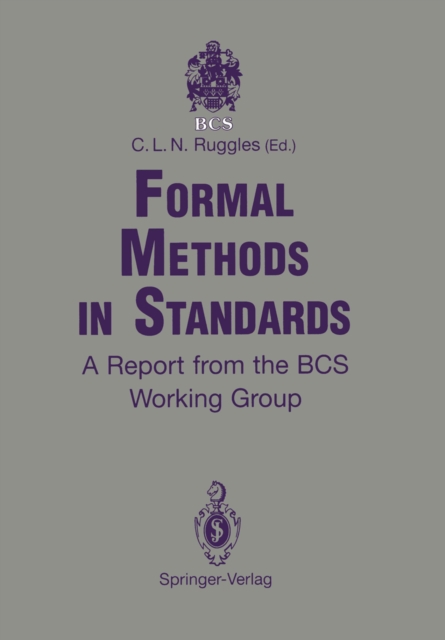 Formal Methods in Standards : A Report from the BCS Working Group, PDF eBook