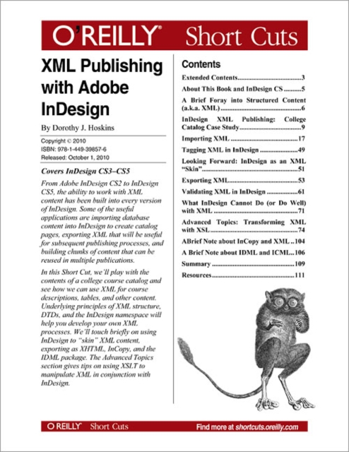 XML Publishing with Adobe InDesign, EPUB eBook