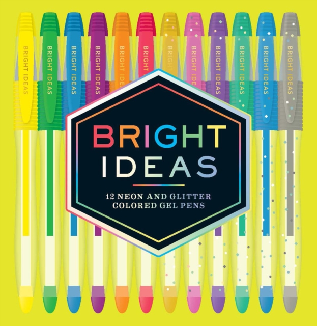 Bright Ideas: 12 Neon and Glitter Colored Gel Pens, Paints, crayons, pencils Book