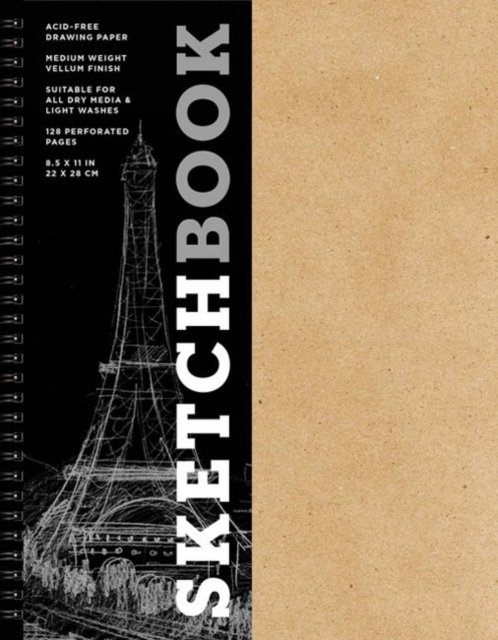 Sketchbook (basic large spiral Kraft), Hardback Book