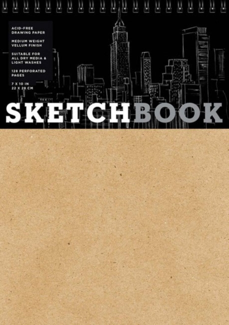 Sketchbook (basic medium spiral fliptop landscape Kraft), Hardback Book