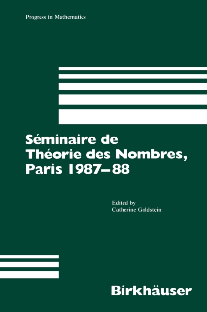 Seminaire de Theorie des Nombres, Paris 1987-88, PDF eBook