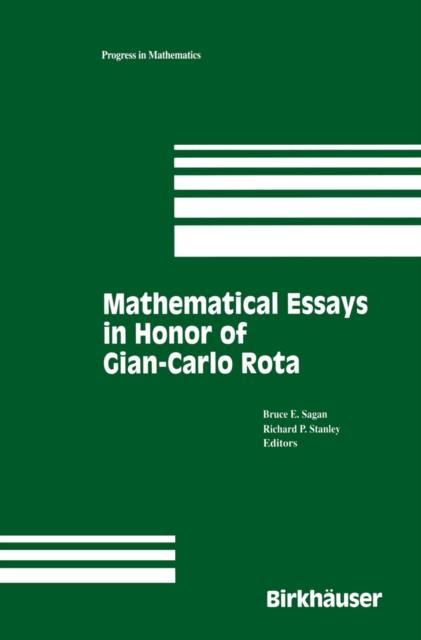 Mathematical Essays in honor of Gian-Carlo Rota, PDF eBook
