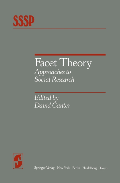 Facet Theory : Approaches to Social Research, PDF eBook
