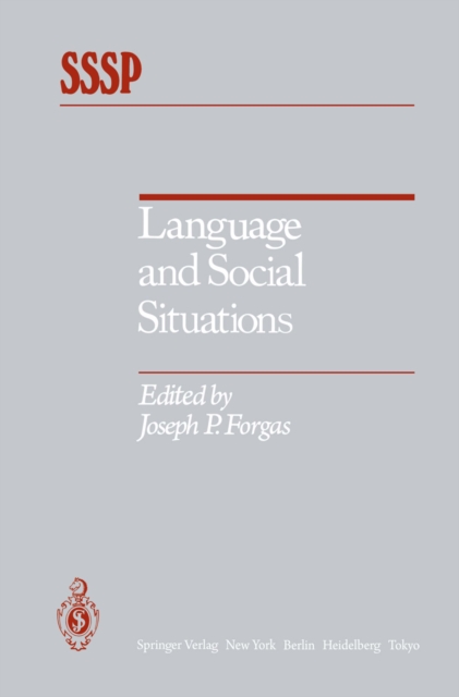 Language and Social Situations, PDF eBook