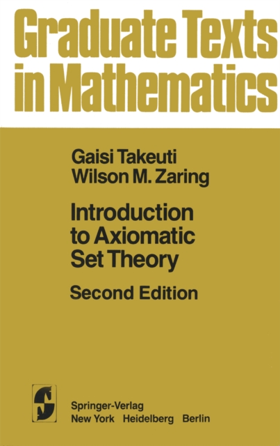 Introduction to Axiomatic Set Theory, PDF eBook