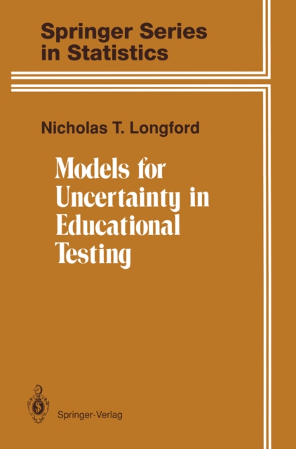 Models for Uncertainty in Educational Testing, PDF eBook