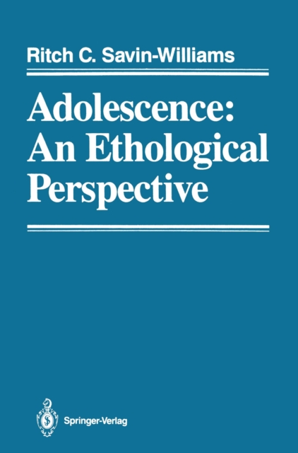 Adolescence: An Ethological Perspective, PDF eBook