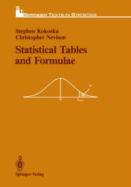 Statistical Tables and Formulae, PDF eBook