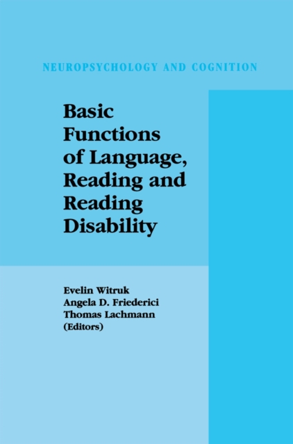Basic Functions of Language, Reading and Reading Disability, PDF eBook
