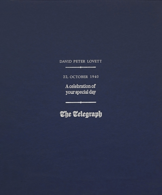 The Telegraph Custom Gift Book - Blue Leatherette + Gift Box, Customised Book Customisable Book