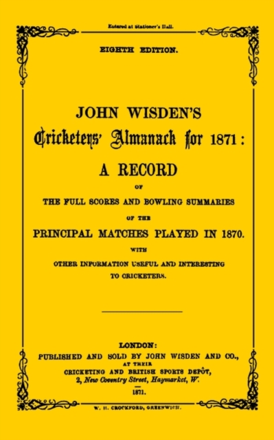 Wisden Cricketers' Almanack 1871, PDF eBook