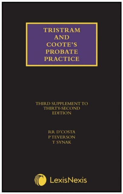 Tristram and Coote's Probate Practice Third Supplement to the 32nd edition, Paperback / softback Book