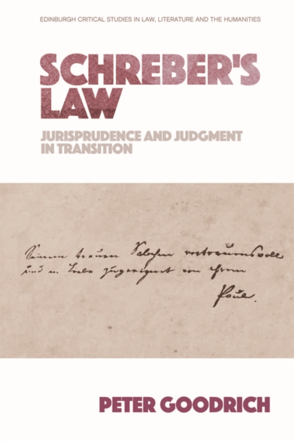 Schreber's Law : Jurisprudence and Judgment in Transition, EPUB eBook