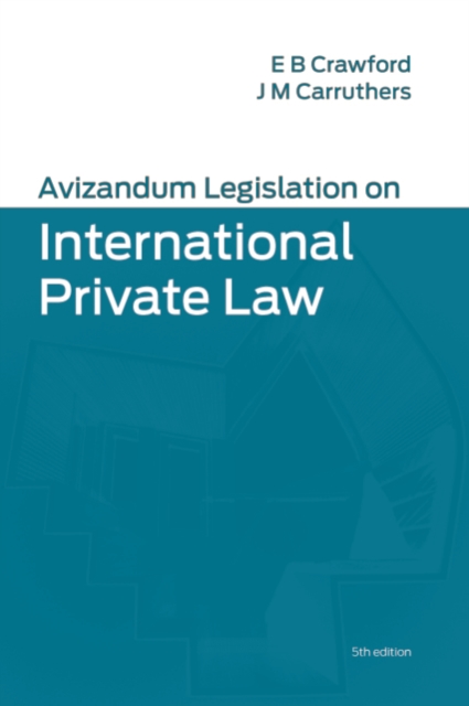 Avizandum Legislation on International Private Law, Paperback / softback Book