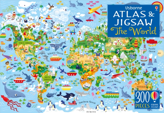 Usborne Atlas and Jigsaw The World, Paperback / softback Book