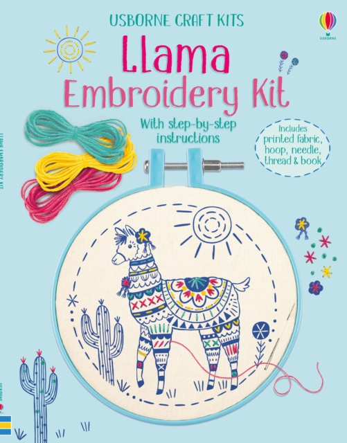 Embroidery Kit: Llama, Kit Book