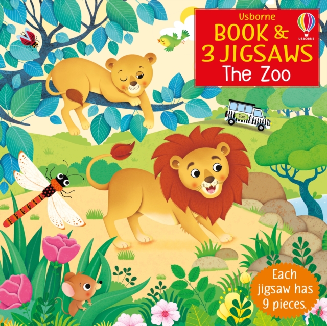 Usborne Book and 3 Jigsaws: The Zoo, Board book Book