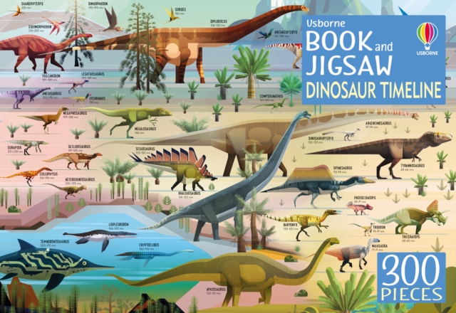 Dinosaur Timeline Book and Jigsaw, Paperback / softback Book