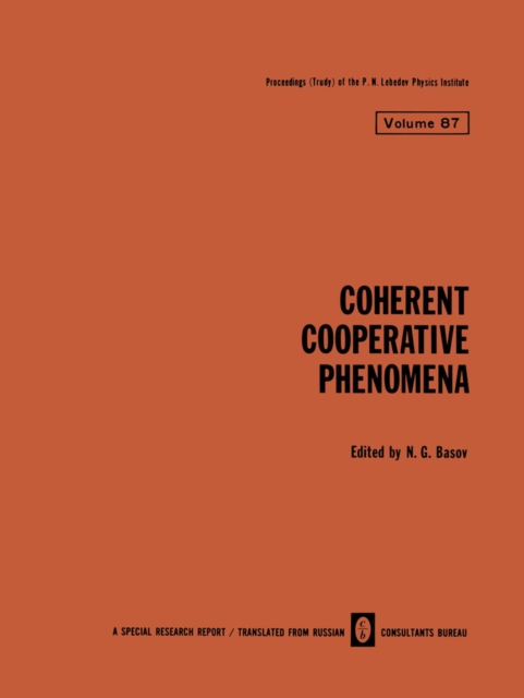Coherent Cooperative Phenomena, PDF eBook