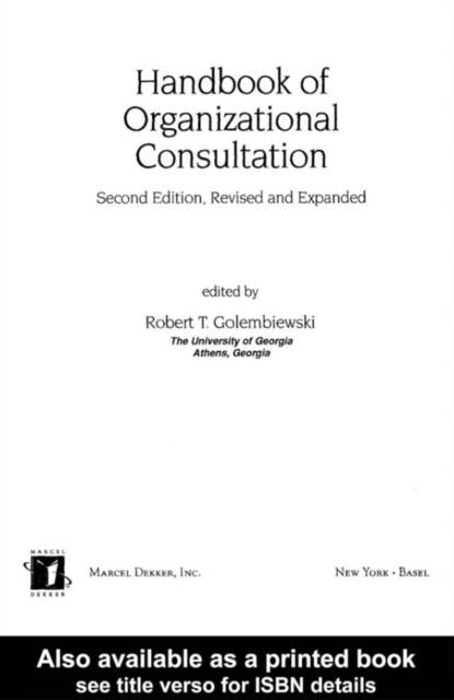 Handbook of Organizational Consultation, Second Editon, PDF eBook