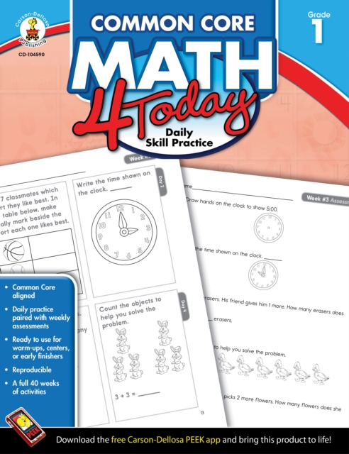 Common Core Math 4 Today, Grade 1 : Daily Skill Practice, PDF eBook