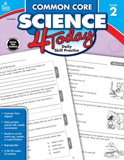 Common Core Science 4 Today, Grade 2 : Daily Skill Practice, PDF eBook