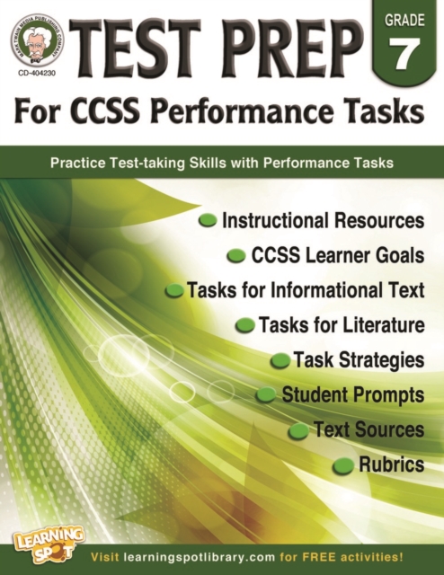 Test Prep for CCSS Performance Tasks, Grade 7, PDF eBook