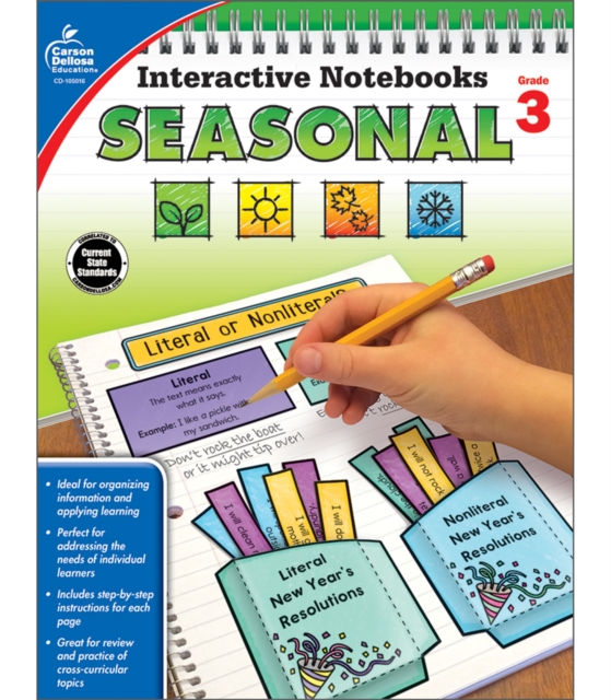 Interactive Notebooks Seasonal, Grade 3, PDF eBook
