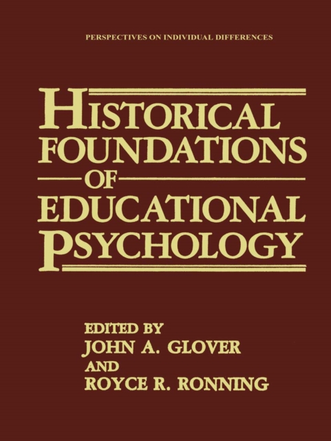 Historical Foundations of Educational Psychology, PDF eBook