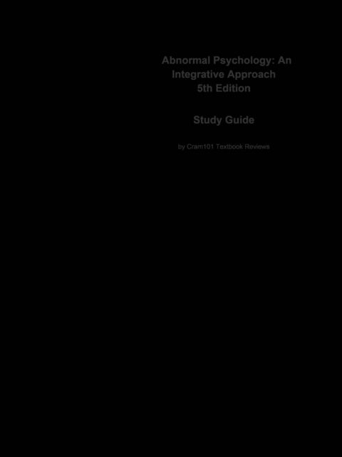 Abnormal Psychology, An Integrative Approach, EPUB eBook