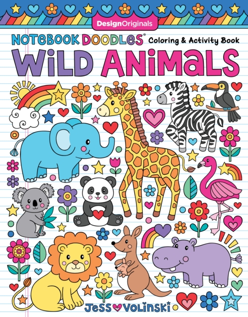 Notebook Doodles Wild Animals : Coloring & Activity Book, Paperback / softback Book