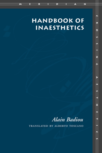 Handbook of Inaesthetics, PDF eBook