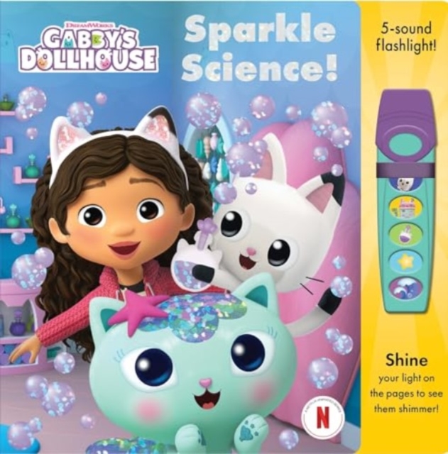 Gabbys Dollhouse Sparkle Science Glow Flashlight, Hardback Book