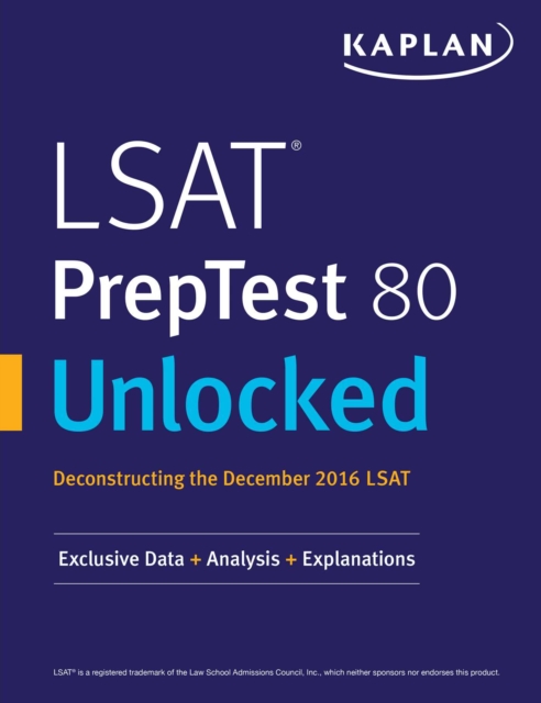 LSAT PrepTest 80 Unlocked : Exclusive Data + Analysis + Explanations, EPUB eBook