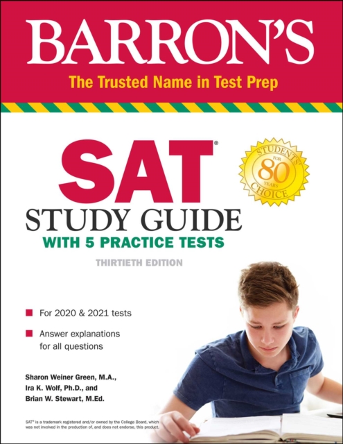 SAT Study Guide with 5 Practice Tests, EPUB eBook