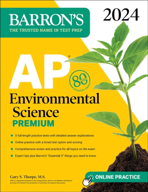 AP Environmental Science Premium, 2024: 5 Practice Tests + Comprehensive Review + Online Practice, EPUB eBook