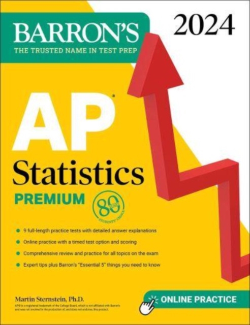 AP Statistics Premium, 2024: 9 Practice Tests + Comprehensive Review + Online Practice, Paperback / softback Book