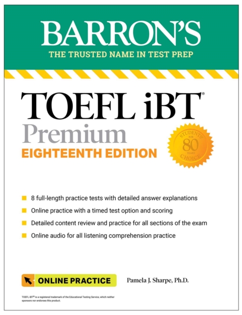 TOEFL iBT Premium with 8 Online Practice Tests + Online Audio, Eighteenth Edition, EPUB eBook