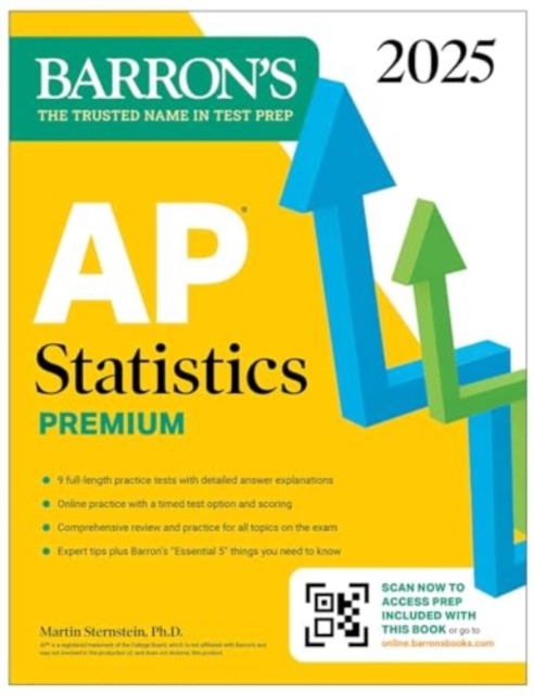 AP Statistics Premium, 2025: Prep Book with 9 Practice Tests + Comprehensive Review + Online Practice, Paperback / softback Book