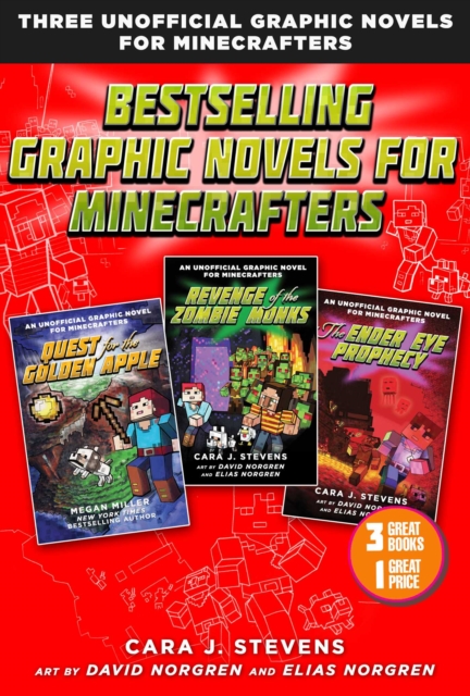 Bestselling Graphic Novels for Minecrafters (Box Set) : Includes Quest for the Golden Apple (Book 1), Revenge of the Zombie Monks (Book 2), and The Ender Eye Prophecy (Book 3), EPUB eBook