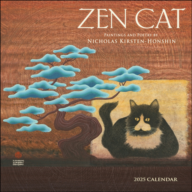 Zen Cat 2025 Wall Calendar : Paintings and Poetry by Nicholas Kirsten-Honshin, Calendar Book