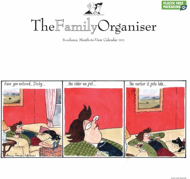 Tottering By Gently The Family Organiser 6 Column Month-to-View Calendar 2023, Calendar Book