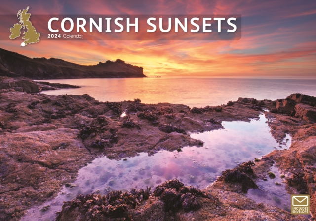 Cornish Sunsets A4 Calendar 2024, Calendar Book